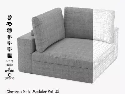Clarence Sofa Moduler Part 02 3D model