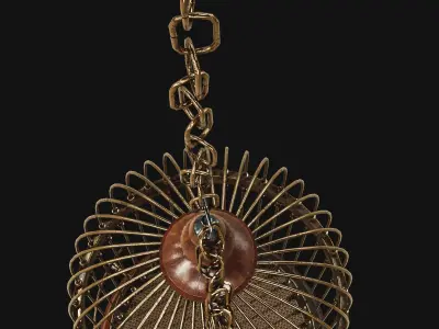 Bird Cage Low-poly 3D model