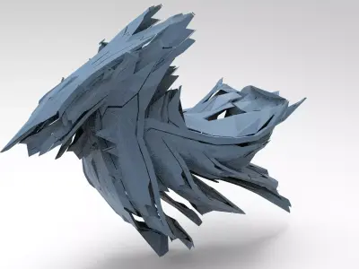 Cyberpunk sci fi bike part 3D model