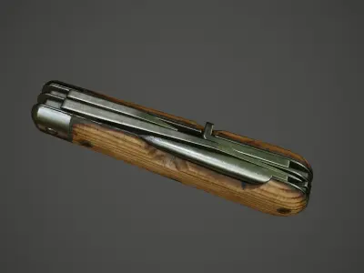 Swiss folding knife Low-poly 3D model