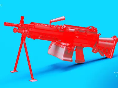 LKM M249 Machine Gun 3D model
