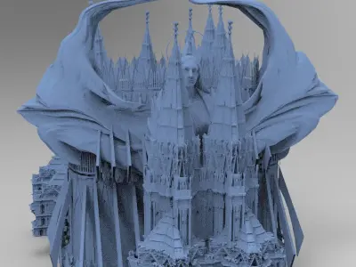 Angelic Cathedral High Rise Mass structure 10 3D model