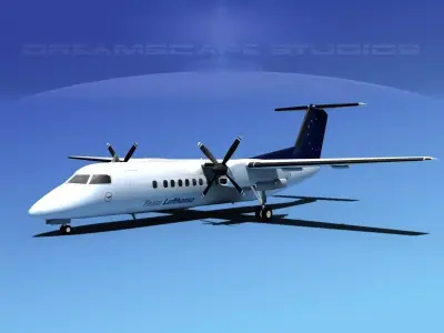 DeHavilland DHC-8-Q300 Team Lufthansa 3D model