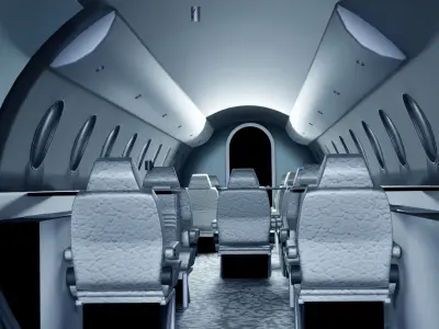 Low Poly Private Jet Low-poly 3D model