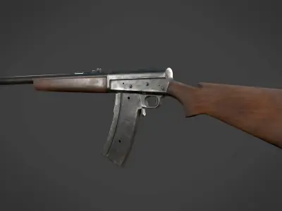 Remington Model 81 Police Special PBR Low-poly 3D model