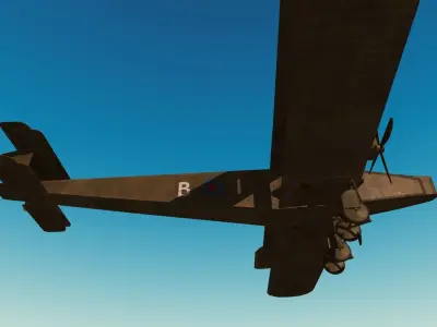 Handley Page HP400 Free low-poly 3D model