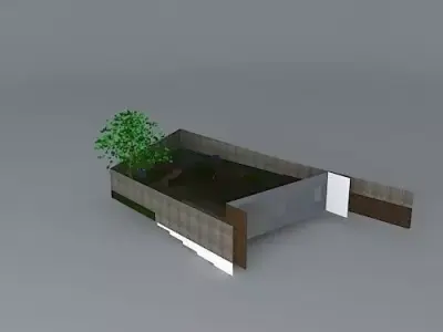 Sloping garden option with terraces Free 3D model