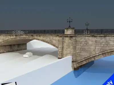 Bridge Meidan Low-poly 3D model