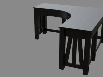 Office Desk Free low-poly 3D model buy