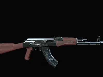 AKM-103 ak - rifle Low-poly 3D model