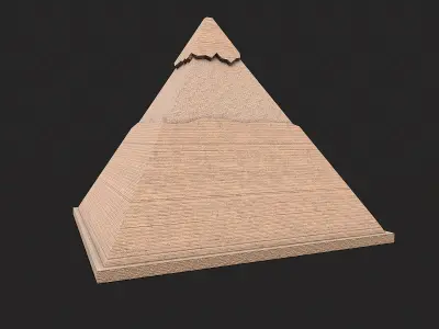 Old Egypt Desert Pyramids Collection Low-poly 3D model