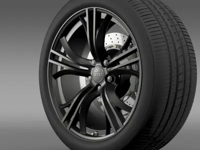 Audi R8 V10 plus 2013 wheel 3D model