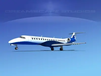 Embraer ERJ-145 CaribJet 3D model