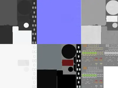 Throttle Quadrant Low-poly 3D model