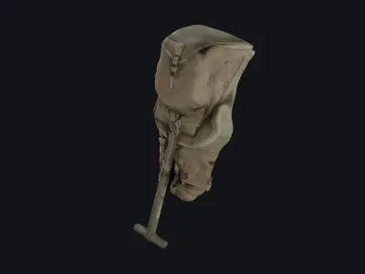 World War 2 US D-Day Backpack 3D model