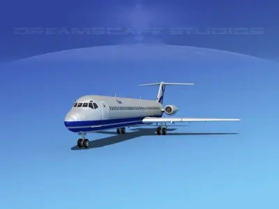 Douglas DC-9-50 Jet Blue 3D model