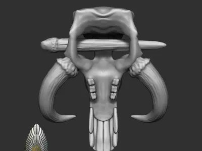 Mythosaur Hair Clip 3d Digital File Download 3D print model