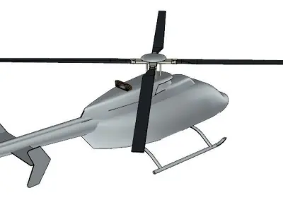 Bell 407 helicopter Low-poly 3D model