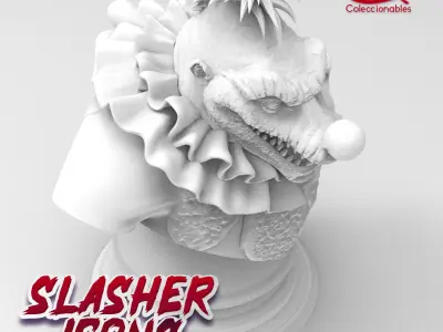 Killer Klowns from Outerspace -  King Clown bust - Slasher Icons 3D print model purchase