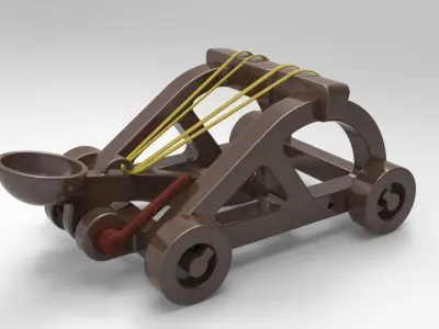 Desktop Catapult 3D model