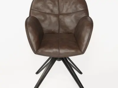 Swivel Design Leather Chair Irene Free low-poly 3D model