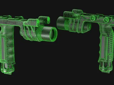 SureFire M900A - Vertical Foregrip Flashlight - Game Asset Low-poly 3D model