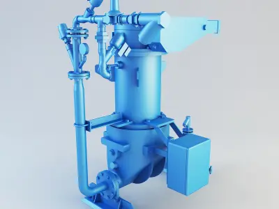 Ash vessel NA pump Low-poly 3D model