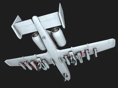 A-10 Thunderbolt  Low-poly 3D model