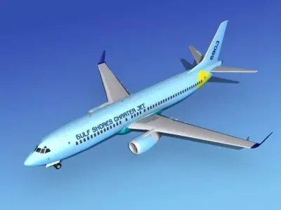 Boeing 737-800 Gulf Shores Charter 3D model