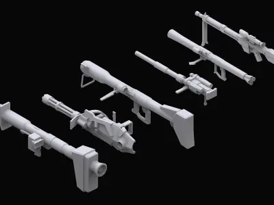 Gundam Zeon Heavy Weapons 3D model