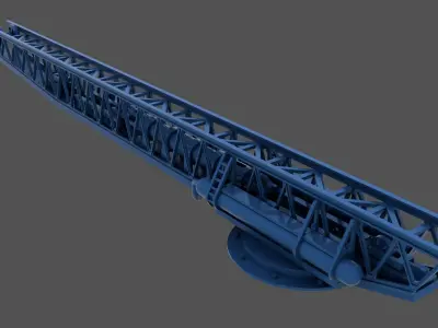 Italian navy WW2 catapult - Commercial license - 1-200 scale 3D print model