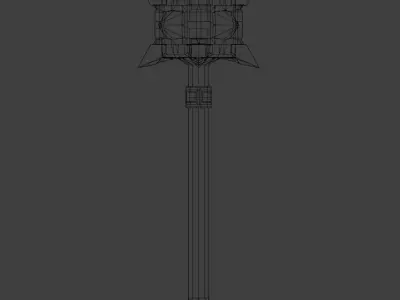 Stylized Glow Mace - Angular Mesh Low-poly 3D model