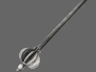 Iron ceremonial mace 3D model