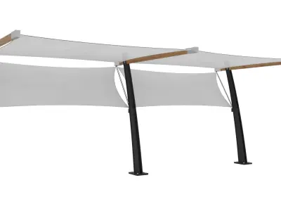 Outdoor White Awnings 3D model