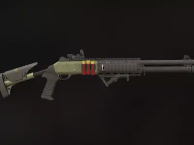 Benelli M1014 Low-poly 3D model