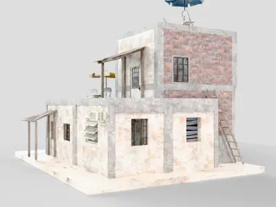 Slum Favela Low-poly 3D model