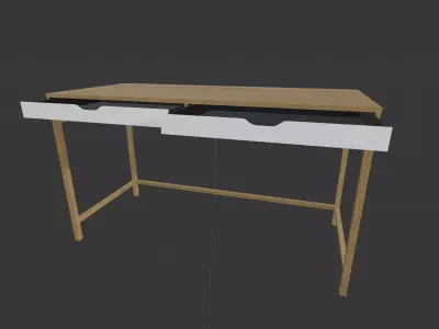 Simple Modern Desk Free low-poly 3D model