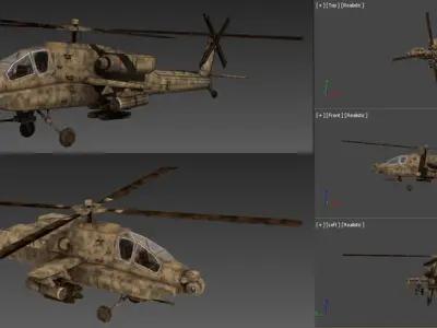 Helicopter Fighting AH64 Low-poly 3D model