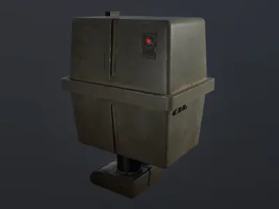 Game ready Star Wars GNK Droid Free low-poly 3D model