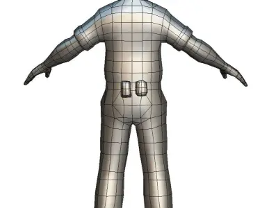 LowPoly Man Boss Slave Driver Chief Solder Low-poly 3D model