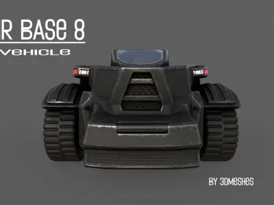 Air Base 8 - Car PBR 3D Model Low-poly 3D model