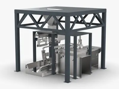 Automatic Scale Bag Making Packaging Machine 3D model