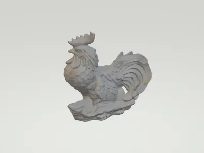 Rooster statue of Free 3D print model