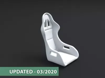 Car racing seat 3D model