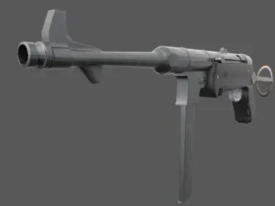 MP40 - German WW2 Weapon Low-poly 3D model