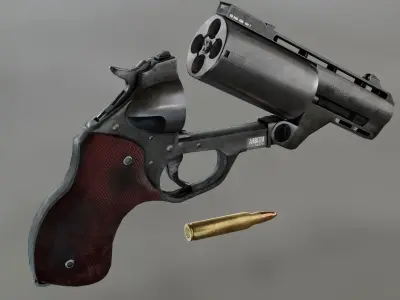 Arbiter 556 Revolver Low-poly 3D model