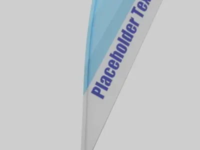 Beachflag 1 Low-Poly Low-poly 3D model