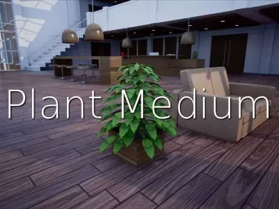 Plant M SHC Quick Office LM Low-poly 3D model
