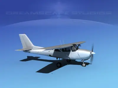 Cessna 172RG Cutlass Bare Metal 3D model