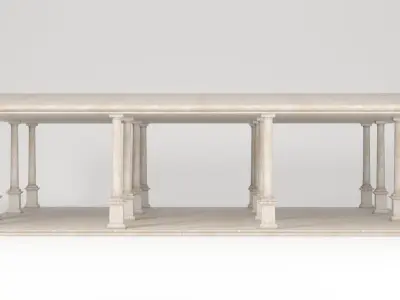 Antique Temple Low-poly 3D model